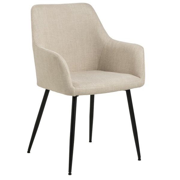 Krzesło Lizzy z podłokietnikami beżowe - ACTONA